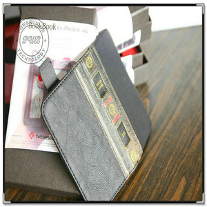 Leather Book Case for Apple iPhone 4 4G